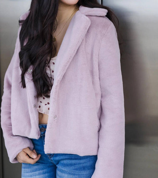 Pretty In Pink Faux Fur Coat