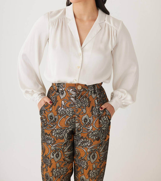 Rose Velvet - Rose Japanese Charmeuse Blouse - Rack Hunt -