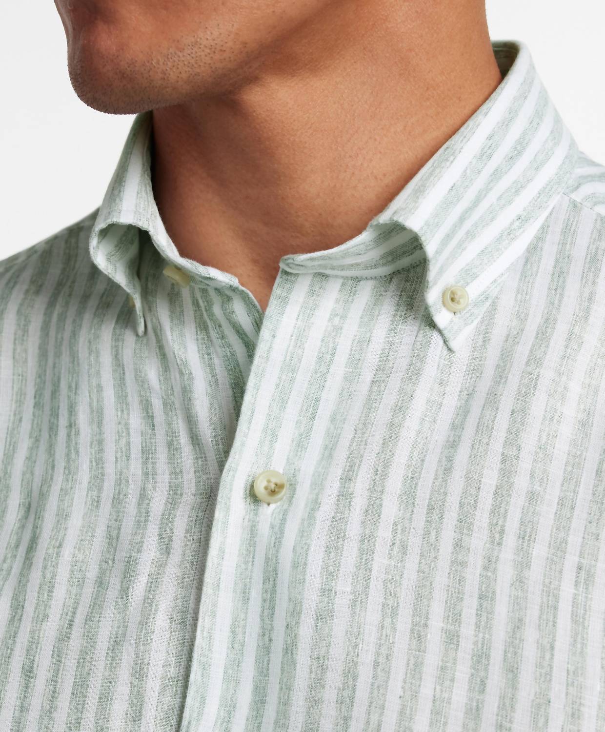 Linen Stripe Sport Shirt