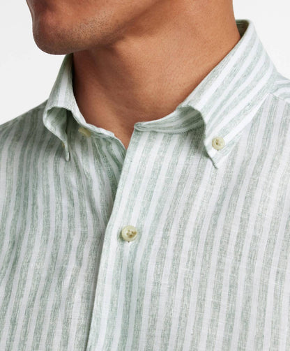 Linen Stripe Sport Shirt