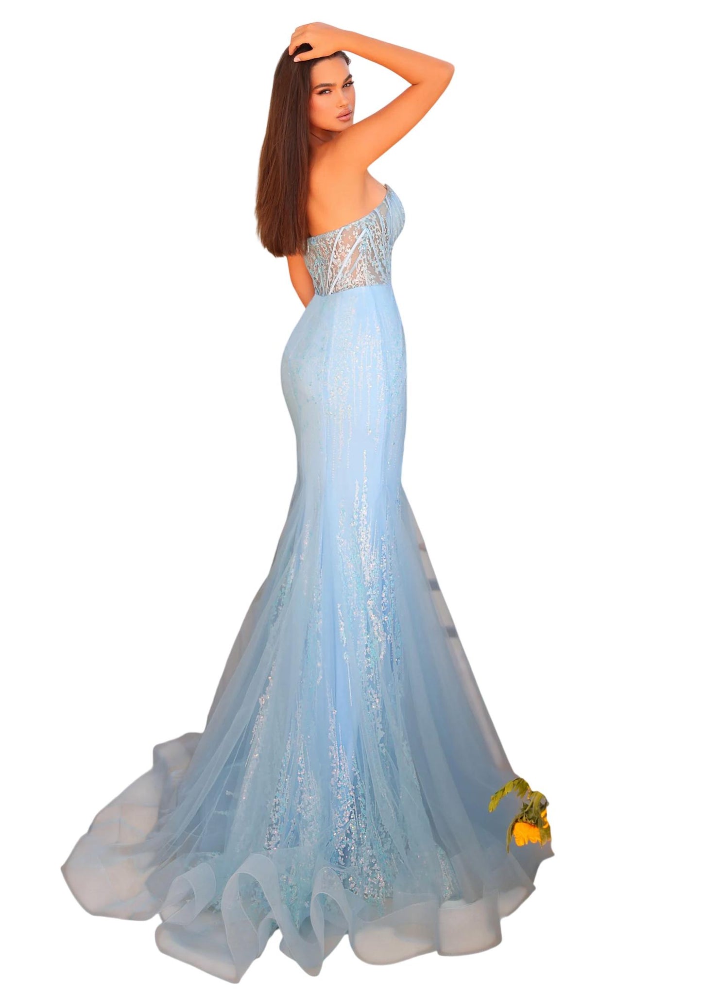 Sparkle Strapless Gown