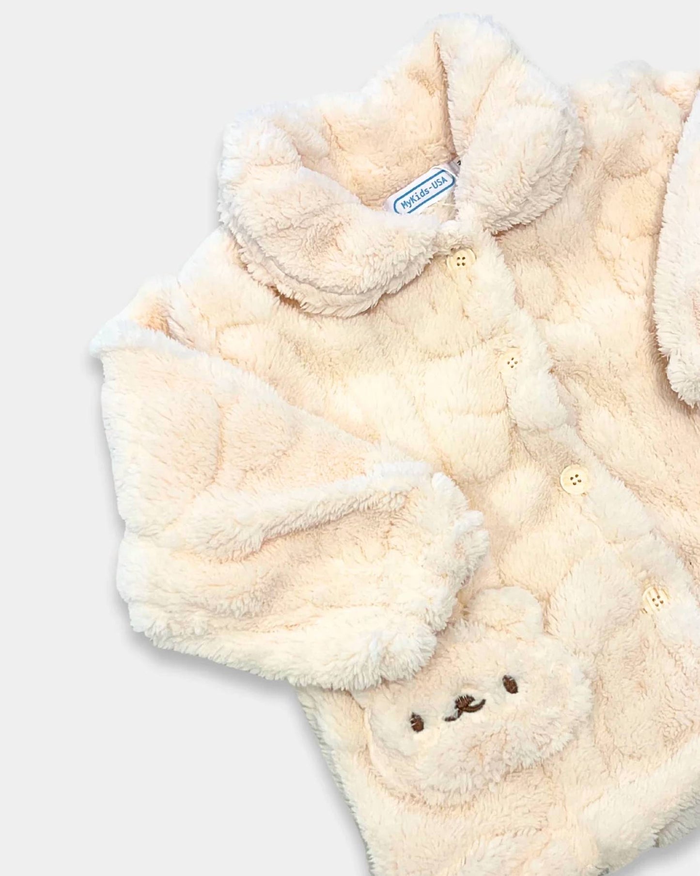 Kid's Two-piece Bear Cozy Plush Pant Set