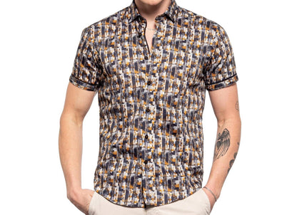 Golden Glitch Short Sleeve Shirt