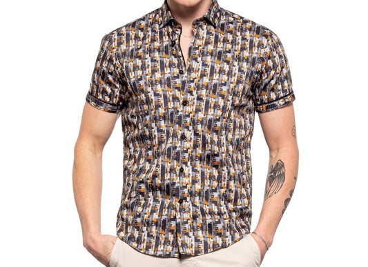 Golden Glitch Short Sleeve Shirt