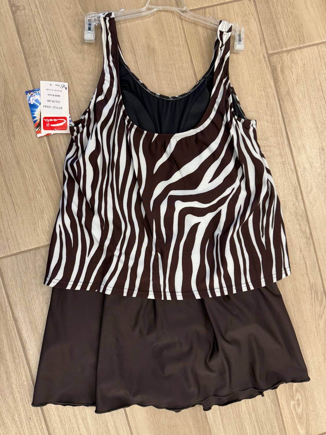 Ceeb USA - Women's Zebra Print Tankini Swimsuit - Rack Hunt -