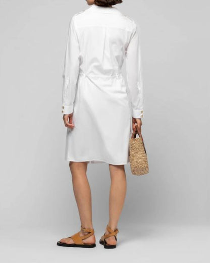 Ramie Mini Shirt Dress