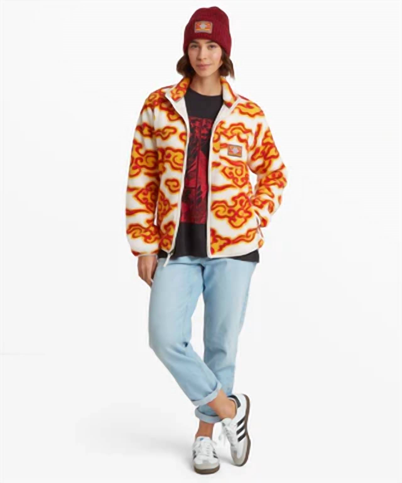 Unisex Tarcho Full-zip Fleece Print Sweater
