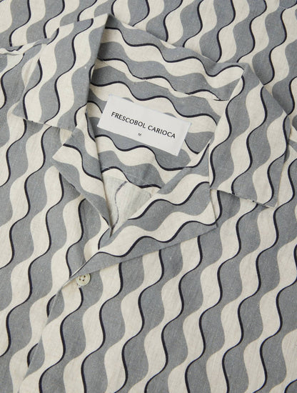 Roberto Listra Print Linen Shirt