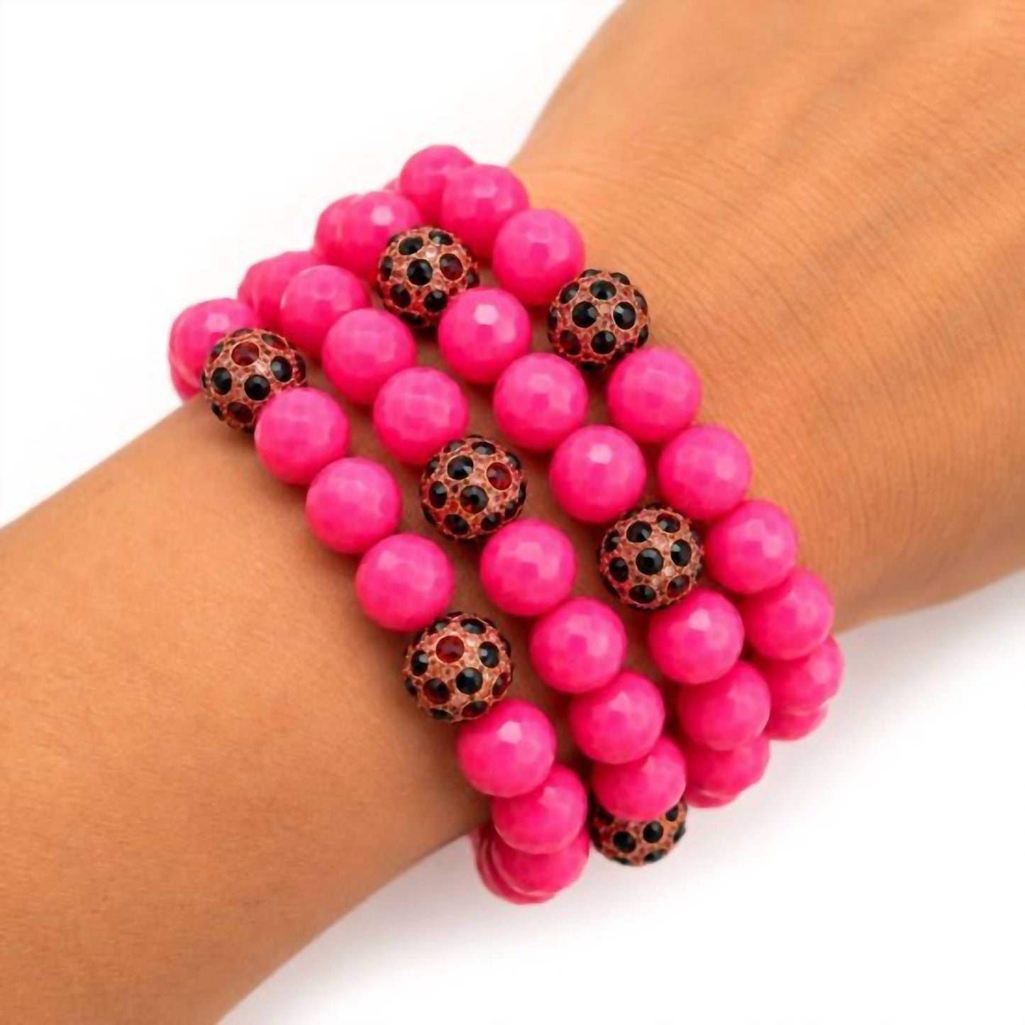 Women's Crystal Leopard Accent Stretch Bracelet