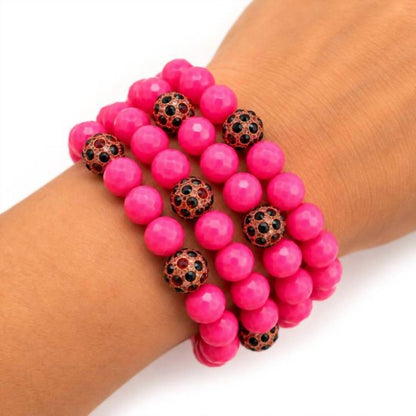 Women's Crystal Leopard Accent Stretch Bracelet