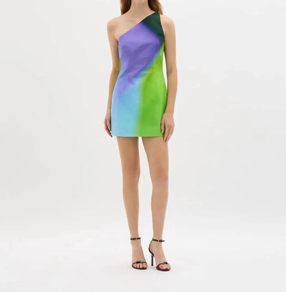 Muma World - Kaleidoscope One Shoulder Mini Dress - Rack Hunt