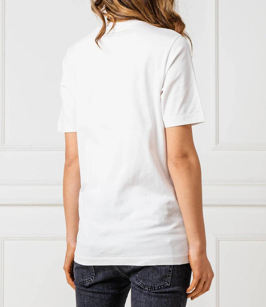 Women's Glitch Logo Print Cotton T-shirt