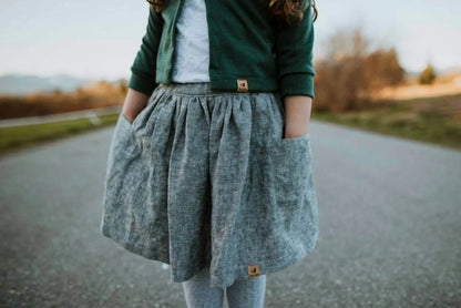 Tate & Adele - Rory Skirt With Large Side Seam Pockets And Elastic Waist - Rack Hunt