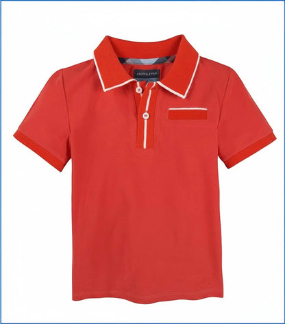 Kids Polo Tee With Ribbing