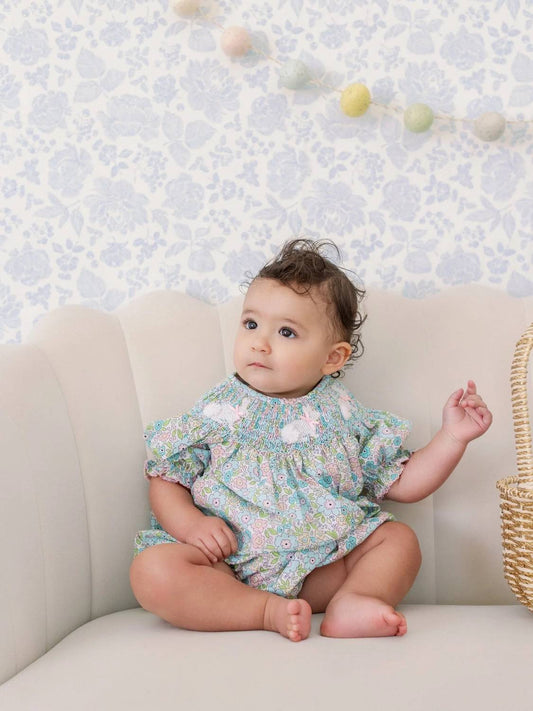 Kids Polly Bunny Smocked Bubble