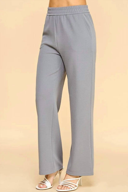Elastic Waist Straight Leg Pants - Plus