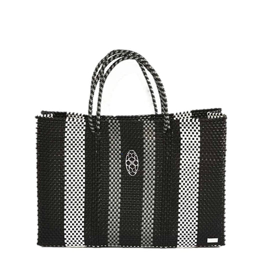 Women's Travel Woven Striped Tote Bag And Clutch