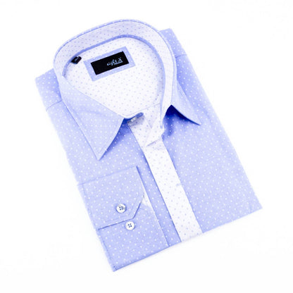 Men's Jacquard Hidden Button Shirt