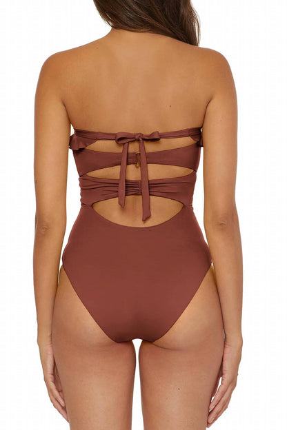 One Piece Bandeau Swimsuit