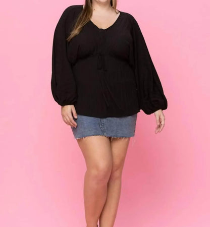 OODI - Solid Pleated Silky Fabric Top - Rack Hunt