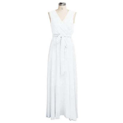 Fatuov - Women's Sleeveless V-neck Maxi Dress - Rack Hunt