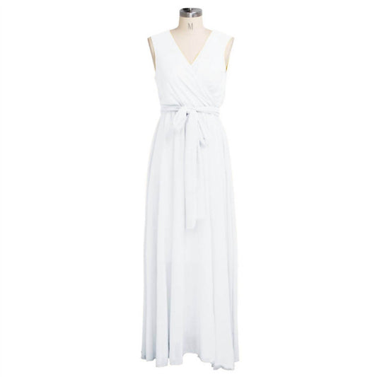 Fatuov - Women's Sleeveless V-neck Maxi Dress - Rack Hunt -