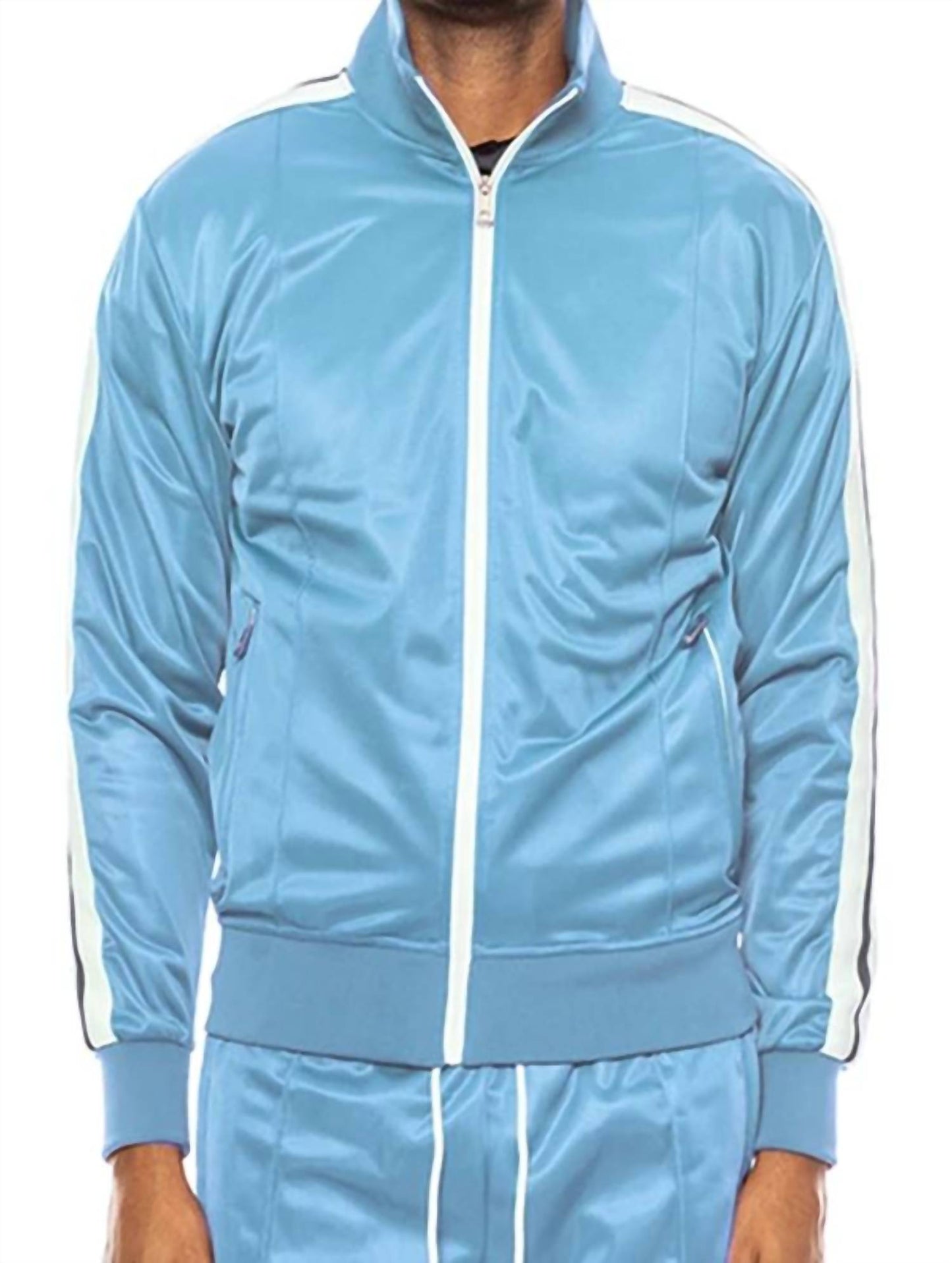 Striped Tape Full Zip Track Jacket