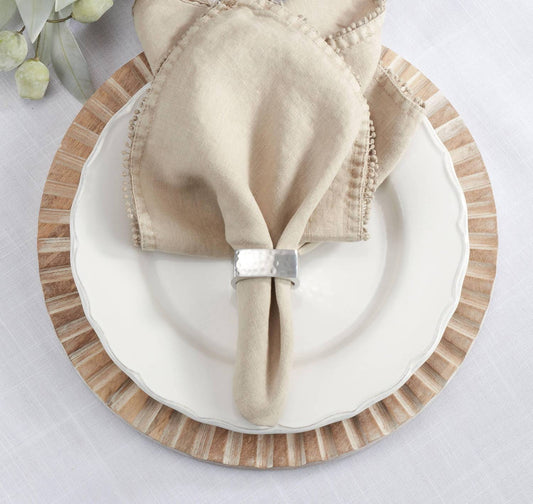 Hammered Napkin Ring - Set Of 4