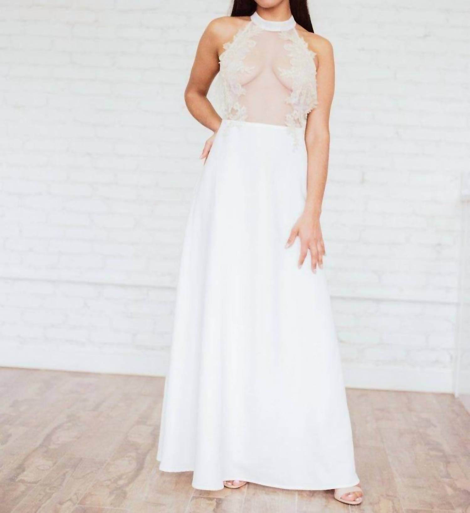 Ariti Kaziris - Halter Sheer Wedding Dress - Rack Hunt