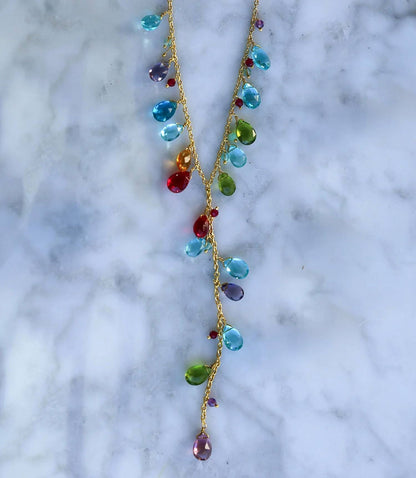 Women's Gemstone Lariat Necklace