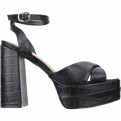 Women's Platform Dress Croco Sandal