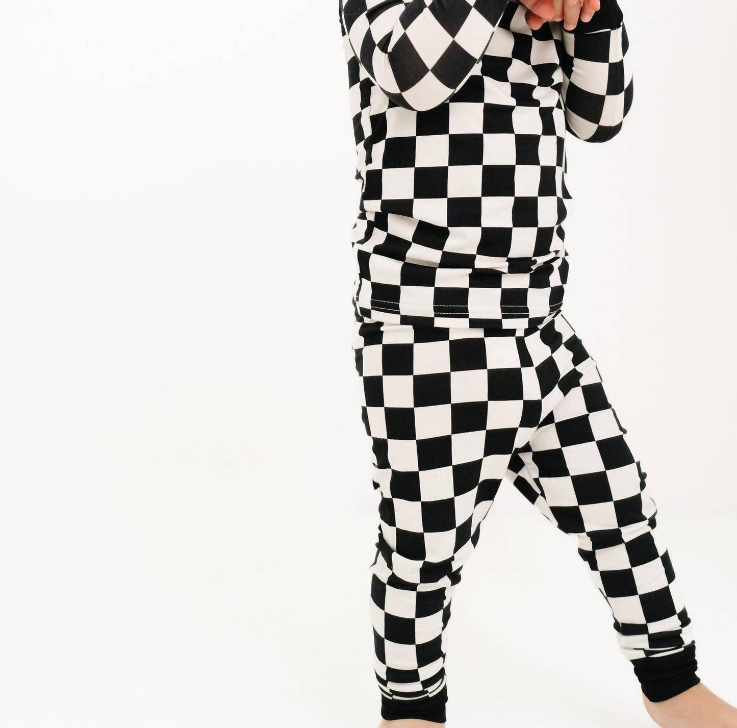 Kid's Checkered Bamboo Set