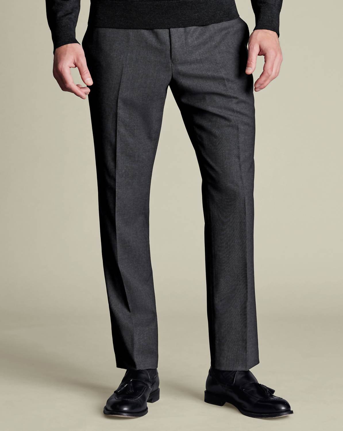 Charles Tyrwhitt - Natural Stretch Twill Suit Pants - Rack Hunt -