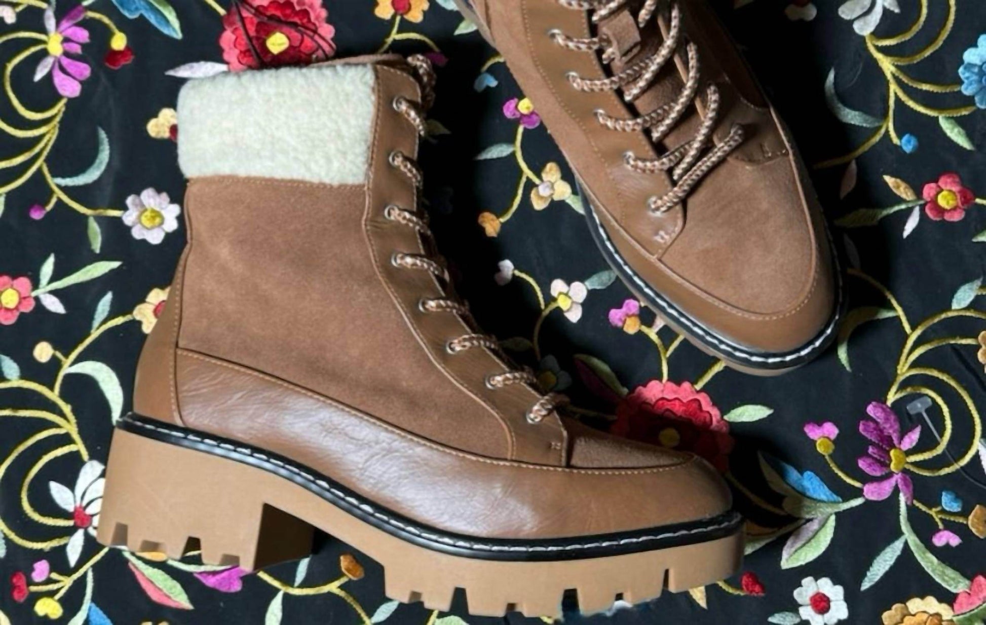 Violet & Red - Women's Alexa Leather Lace Up Bootie - Rack Hunt -