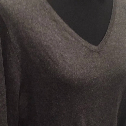 Women's Ruffled Elbow V-neck Sweater - Plus