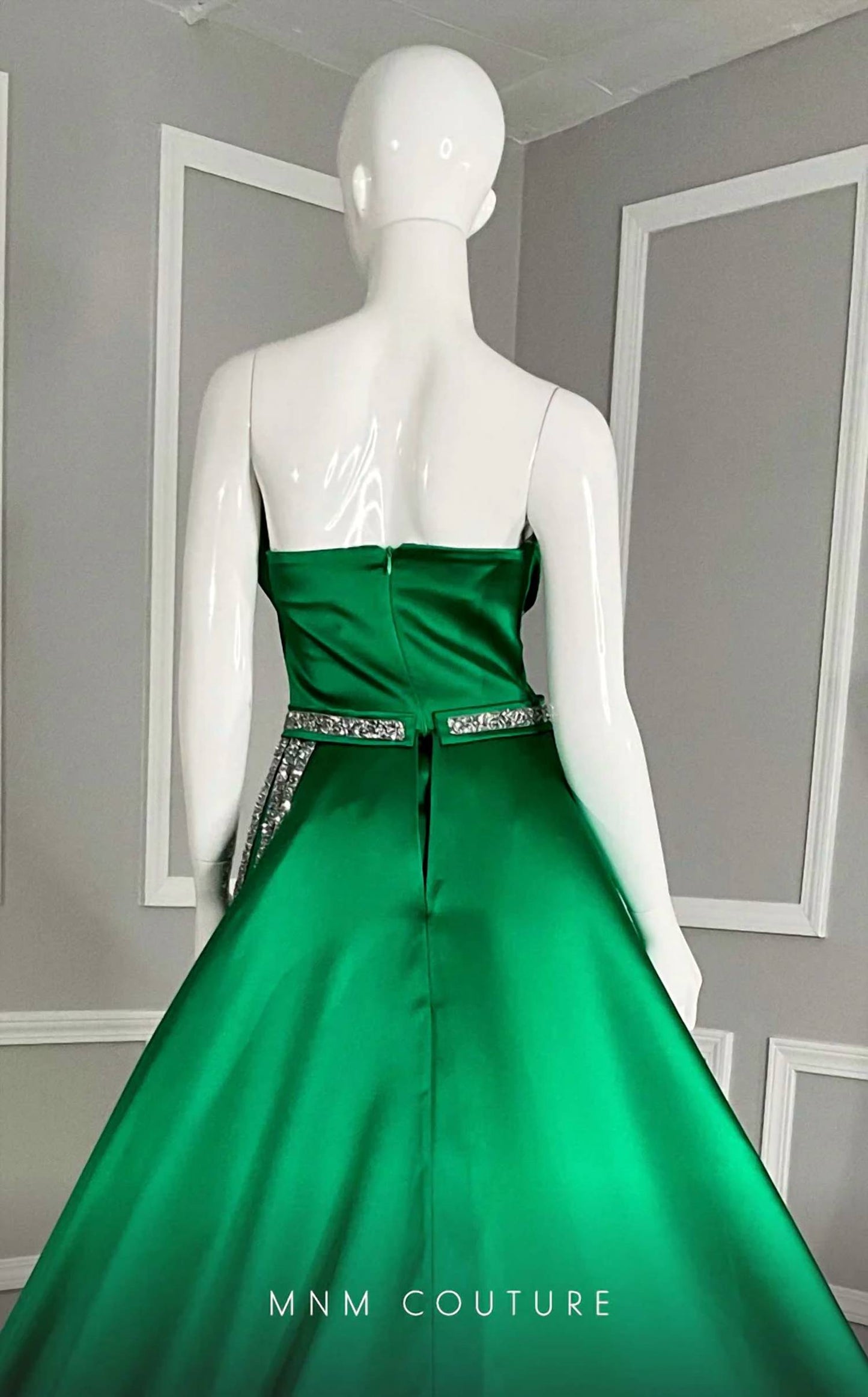 Women's Draped V-neck Evening Gown
