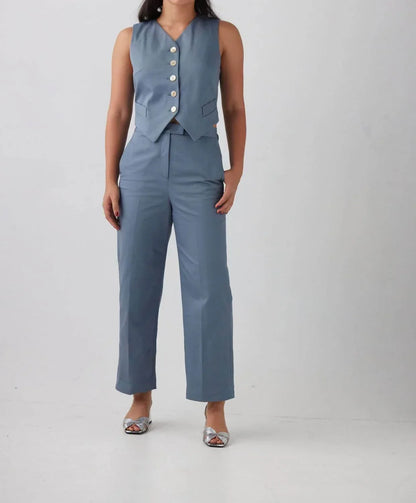 Rose Velvet - Cotton Twill Annie Button Vest - Rack Hunt