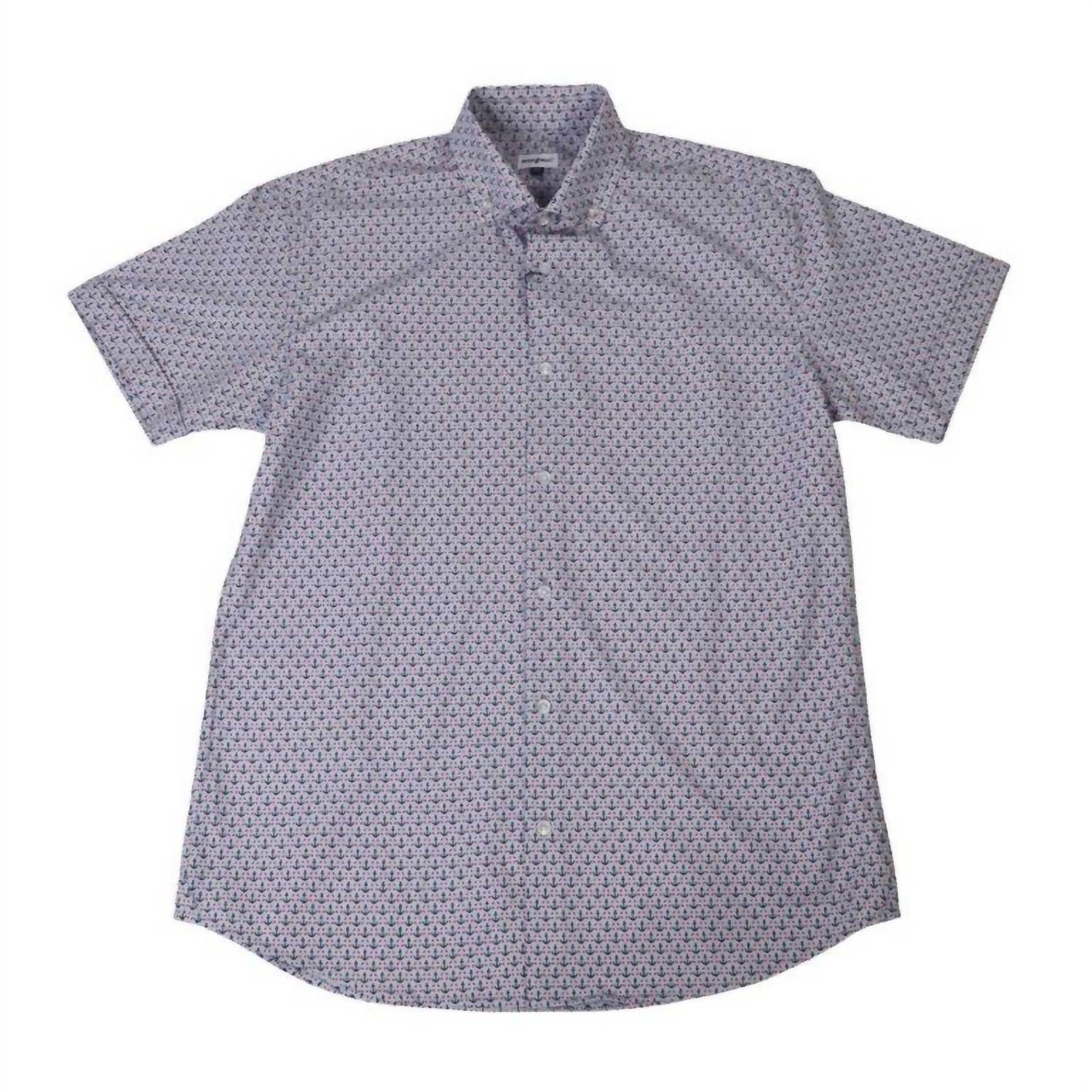 Buoy & Boat - Men's Short Sleeve Button Down Anchors & Rings - Rack Hunt -