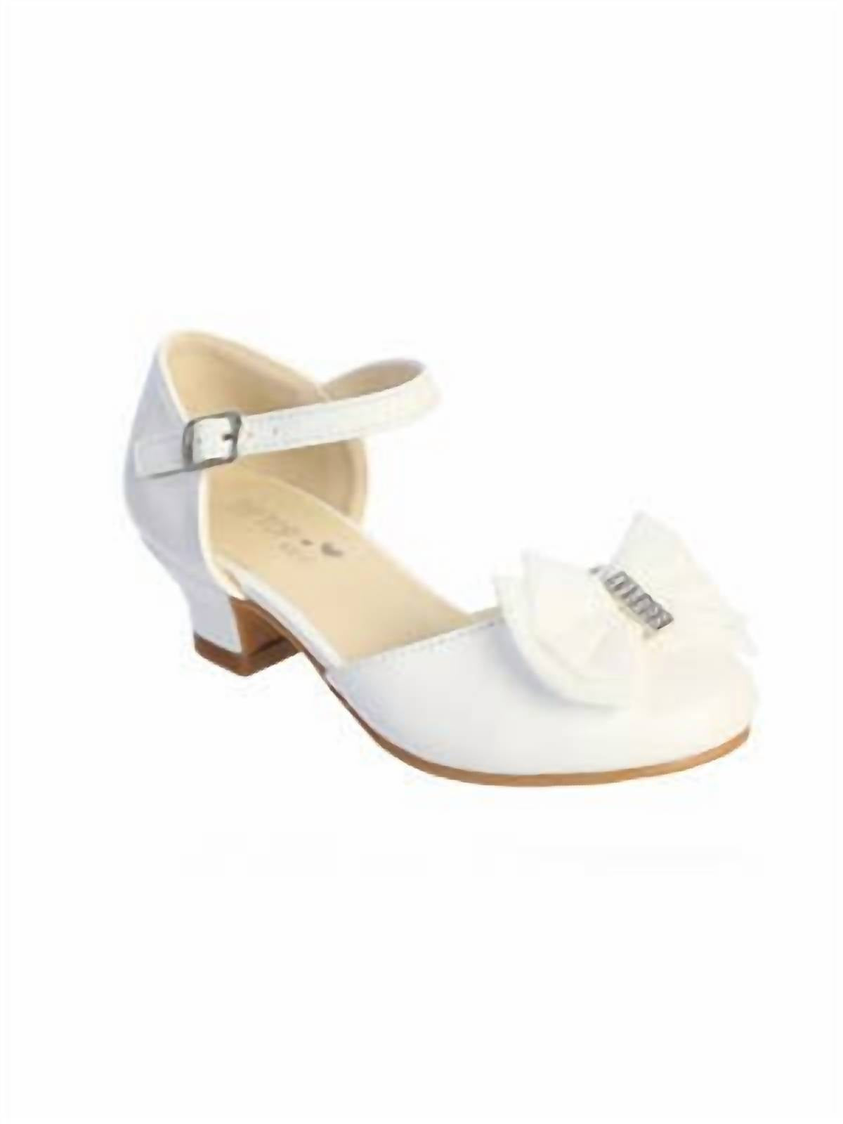 Girls' Double Bow Patent Heel