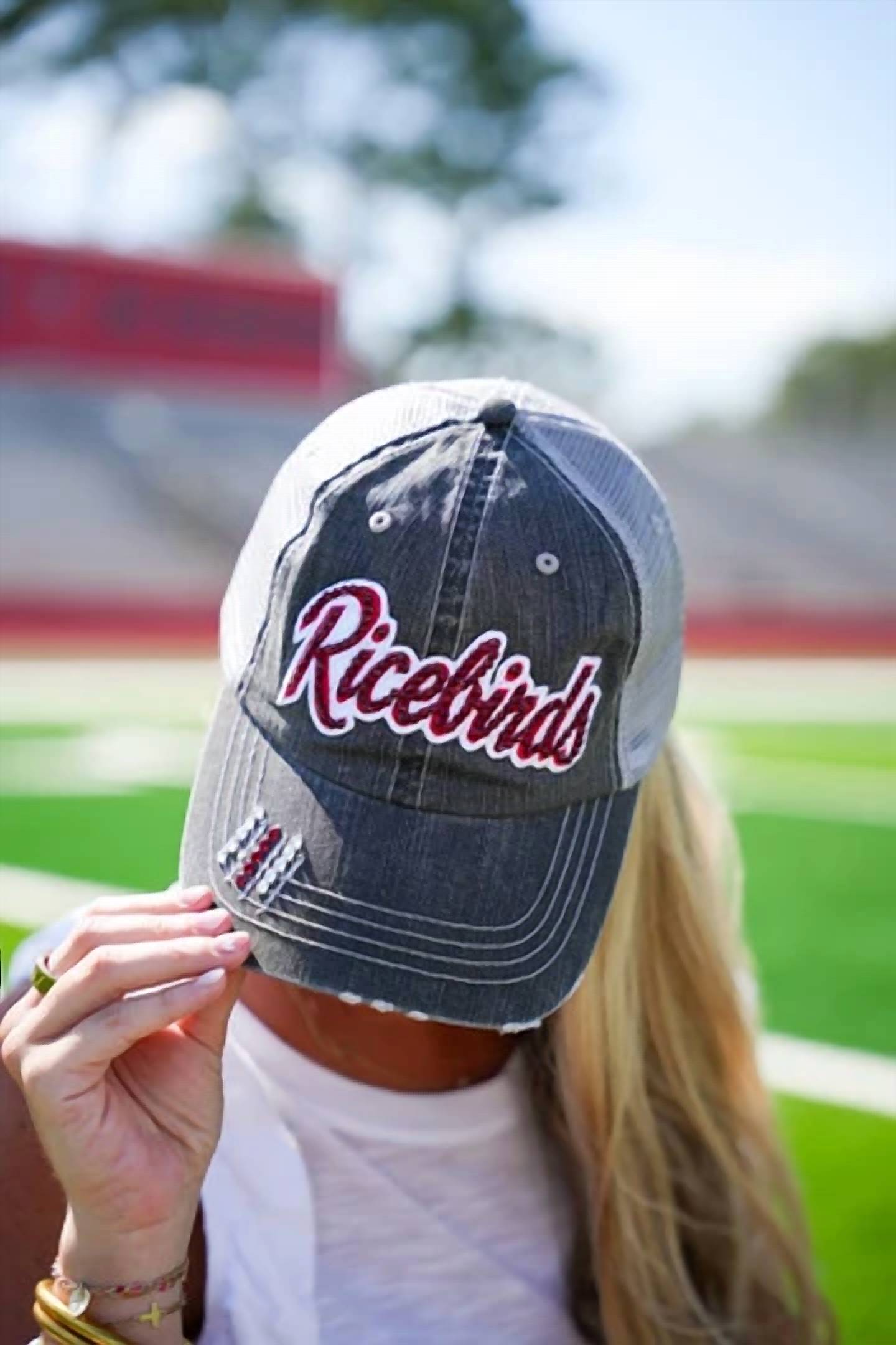 Ricebird Rhinestone Cap