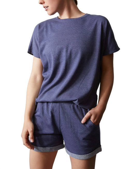Chi French Terry Split-Back Top