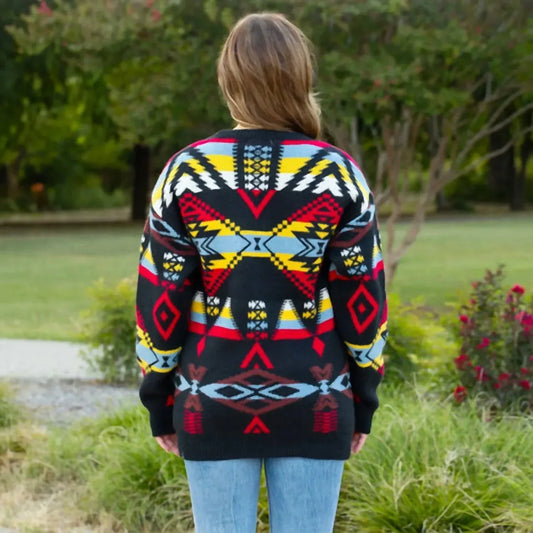Southern Charm Trading Co - Colorful Aztec Tribal Sweater - Rack Hunt