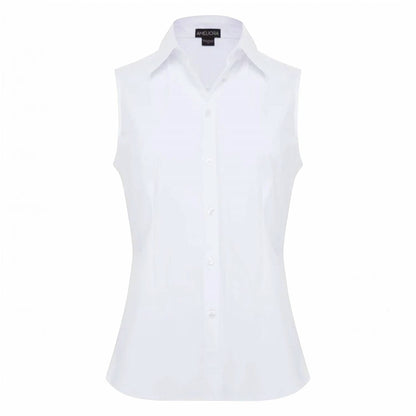 Annie Sleeveless Button Up Shirt