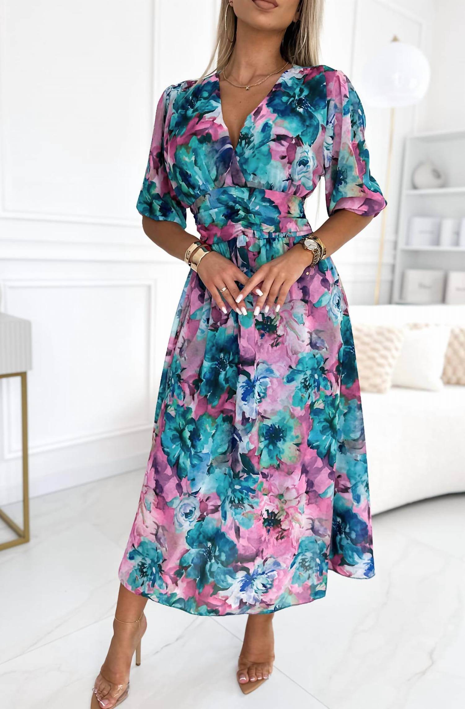 Catwalk Wholesale - Chiffon Floral Dress - Rack Hunt