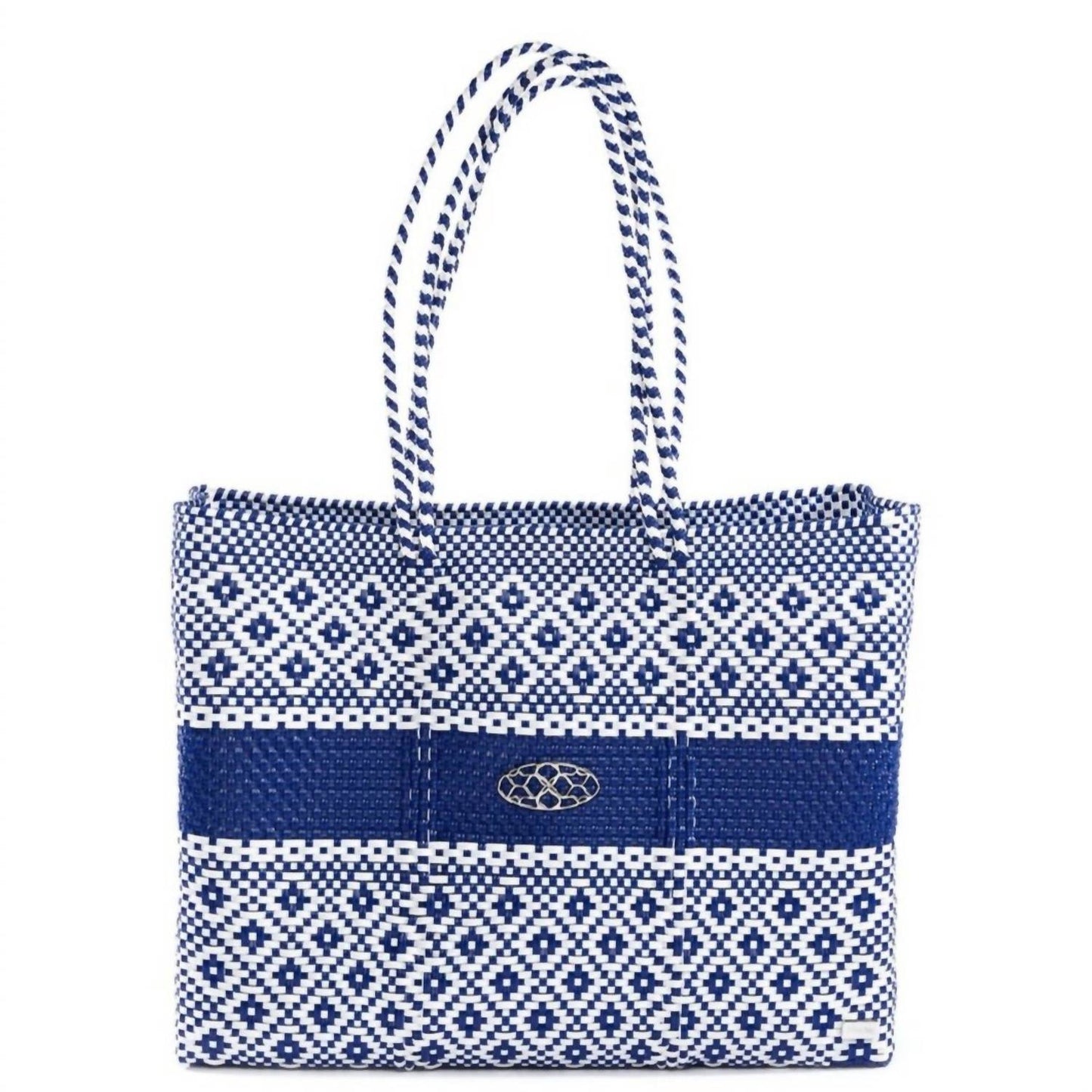 Women's Travel Woven Aztec Stripe Tote Bag With Clutch