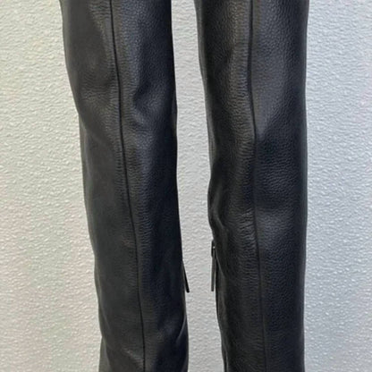 Women's Leather Knee High Riding Boots