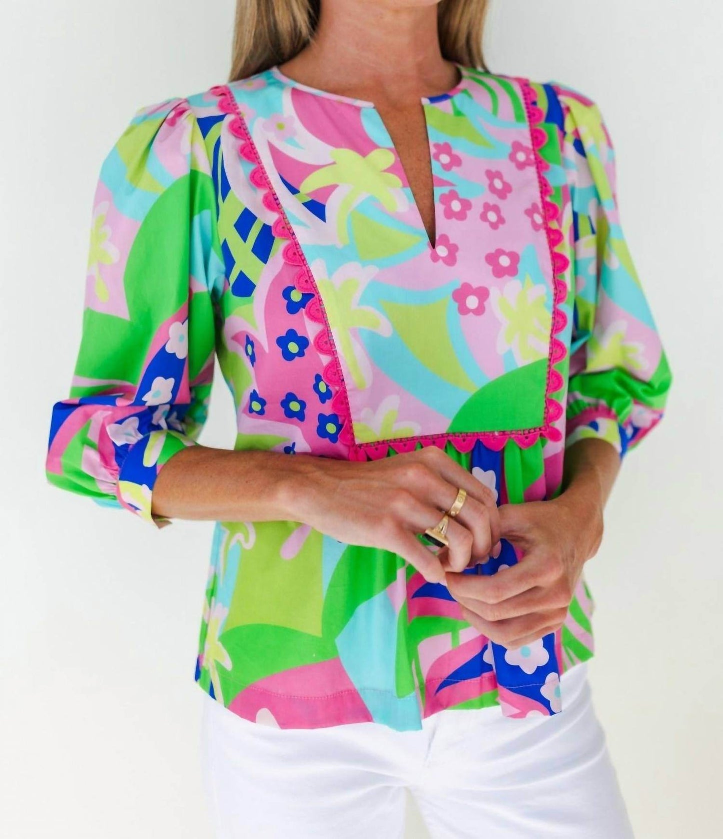 Mary George - Stella Poplin Top - Rack Hunt -