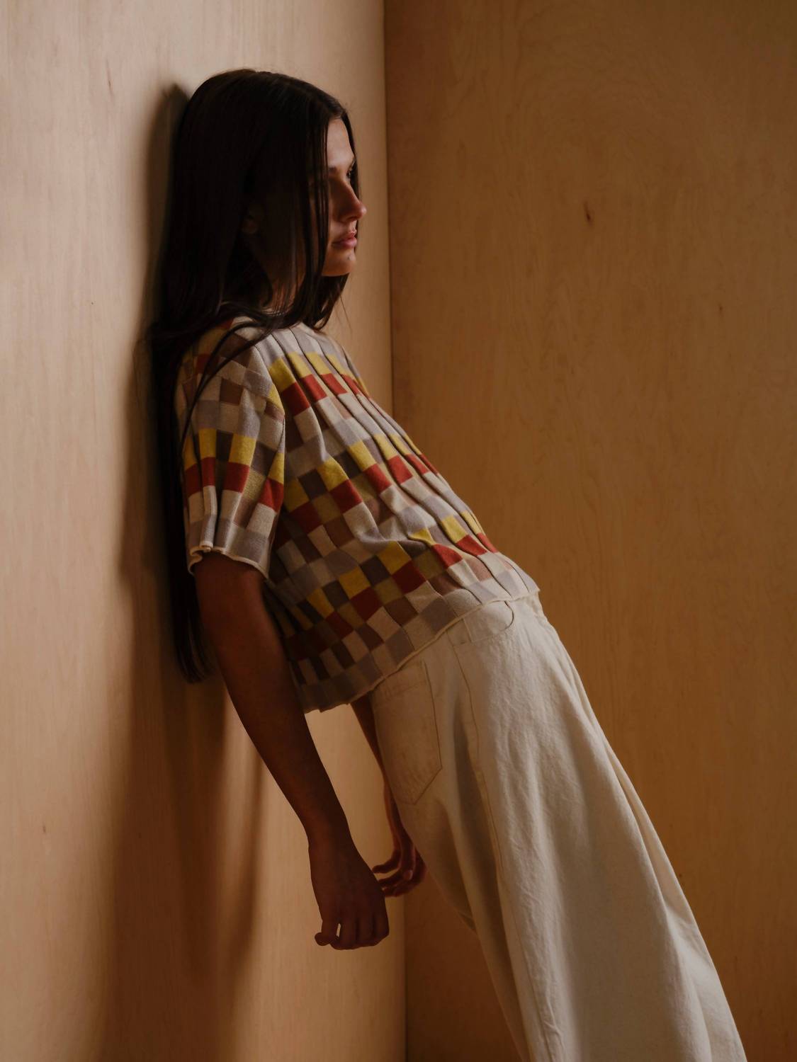Anni Grid Plaited Tee