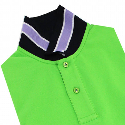 Double Sided Black Collar With Multi Colored Stripes Polo