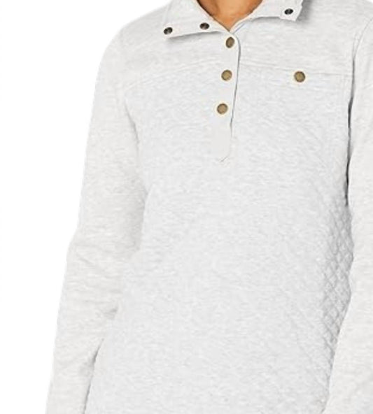 Quilted Sweatshirt Mock Neck Tunic